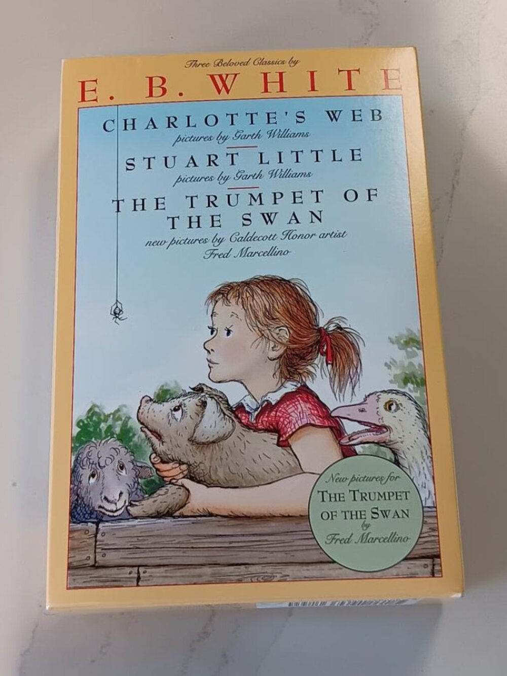 BOOK SET for Children EB White Charlotte's Web Stuart Little Trumpet of the Swan